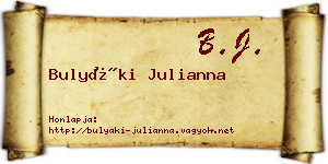 Bulyáki Julianna névjegykártya