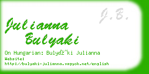 julianna bulyaki business card